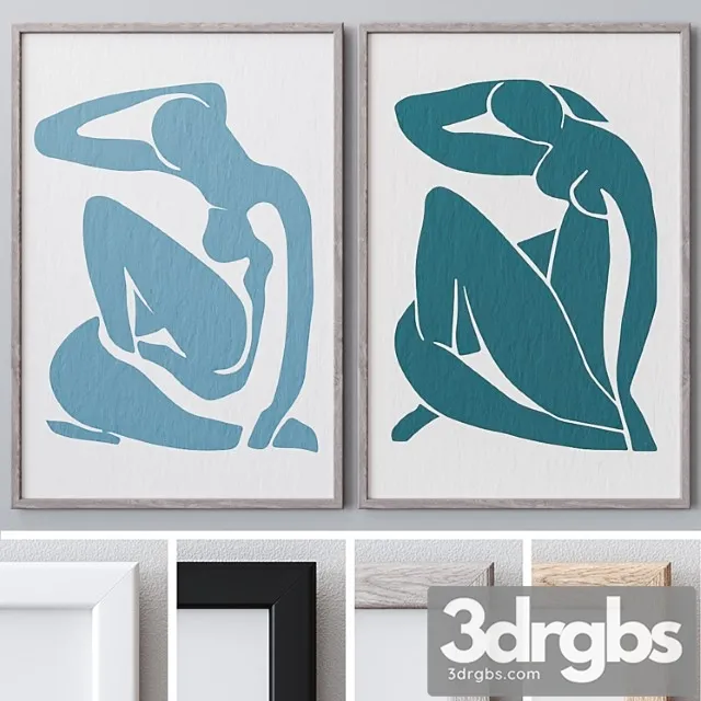 Photo Frames Set 1318 3D Model Free