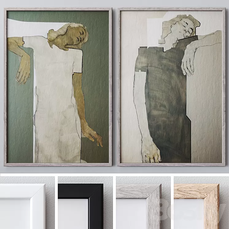 Photo Frames Set 1326 3D Model Free