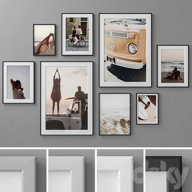 Photo Frames Set 467 3D Model