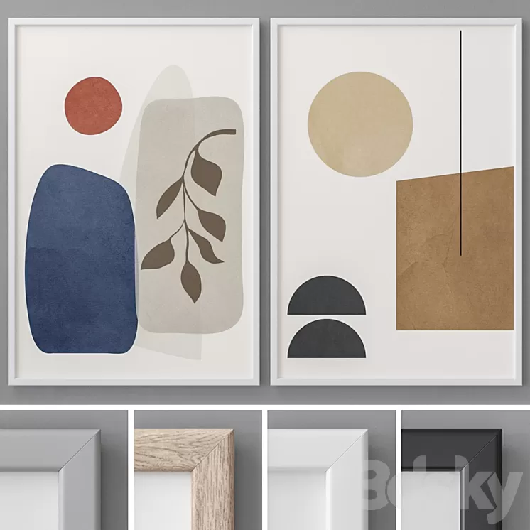 Photo Frames Set 538 3D Model