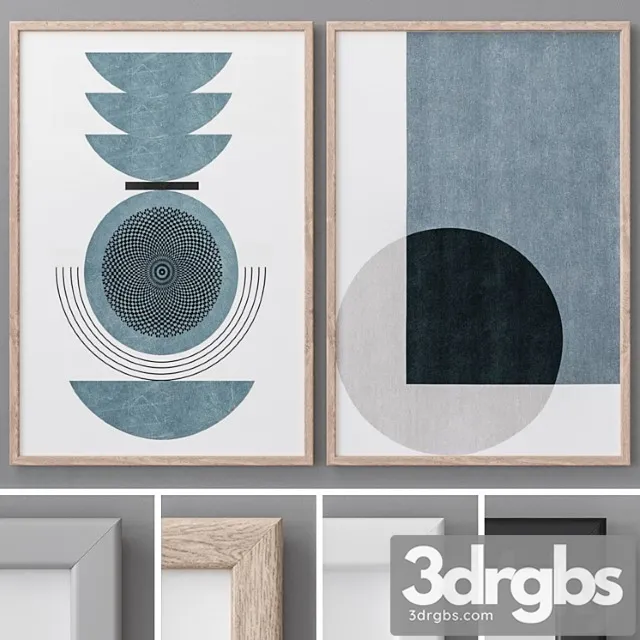 Photo Frames Set 553 3D Model Free