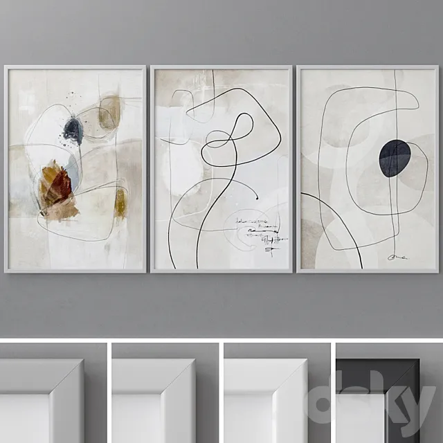 Photo Frames Set 569 3DModel