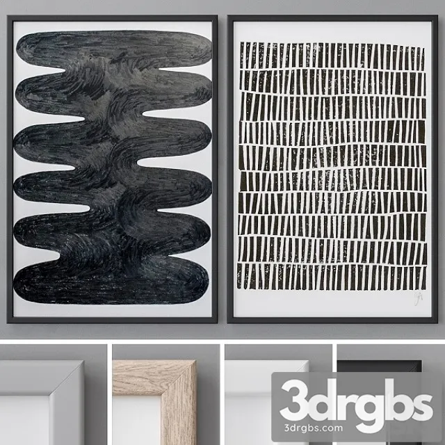 Photo Frames Set 646 3D Model Free