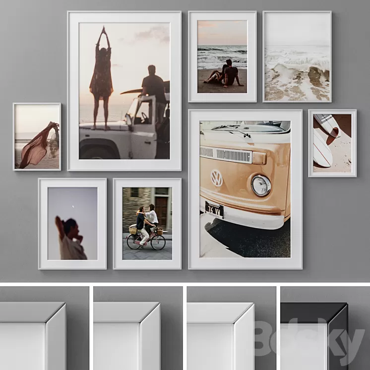 Photo Frames Set 809 3D Model
