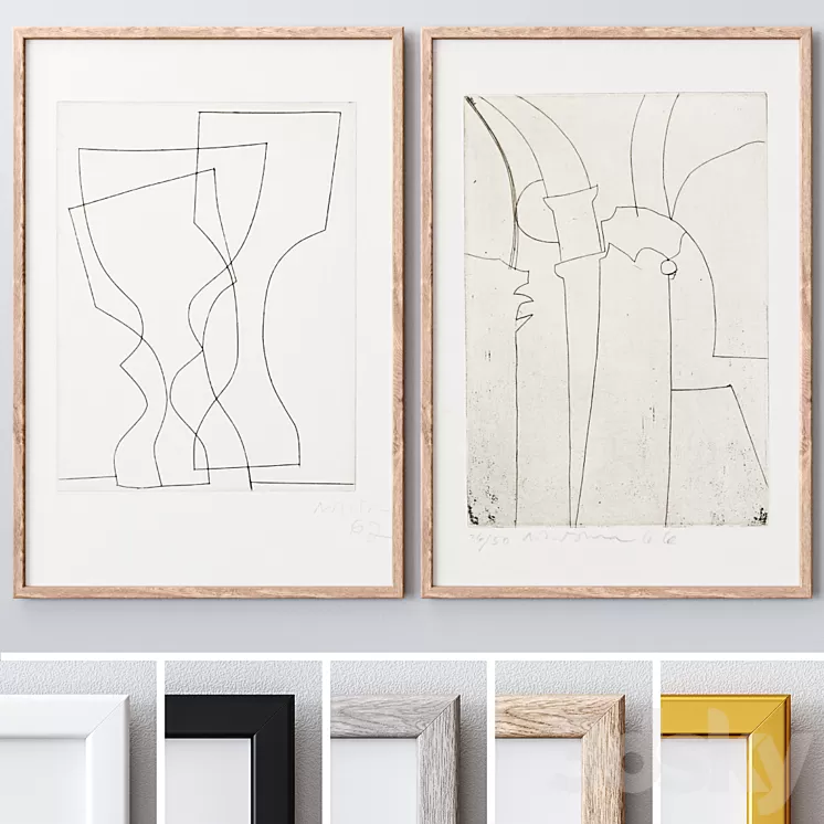 Photo Frames Set 881 3D Model