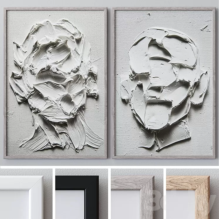 Photo Frames Set 931 3D Model