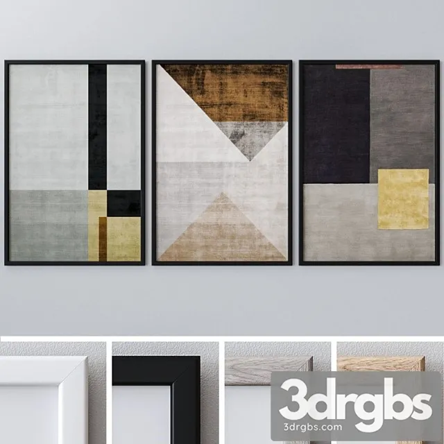 Photo Frames Set 933 1 3D Model Free