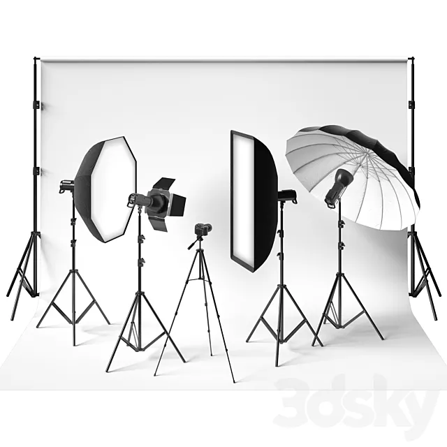 Photo Studio Kit 3D Model
