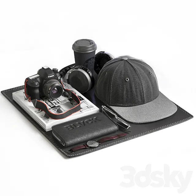 Photographer in a coffee shop 3DModel