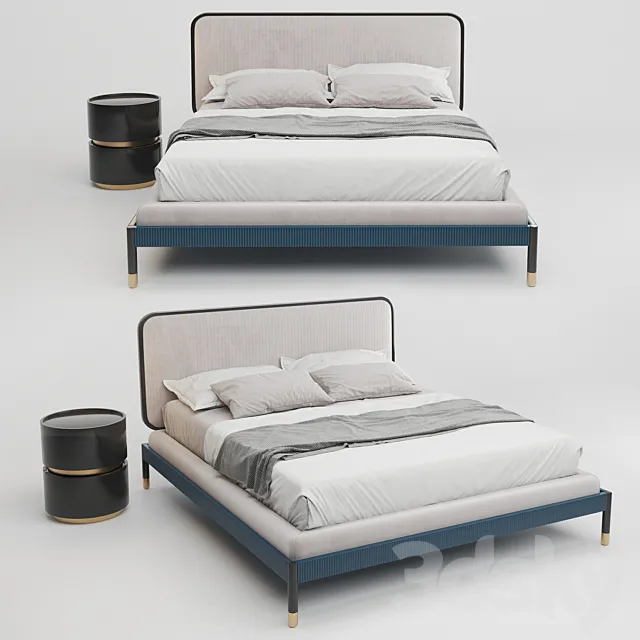 Pianca Amante Plisse Bed 3D Model