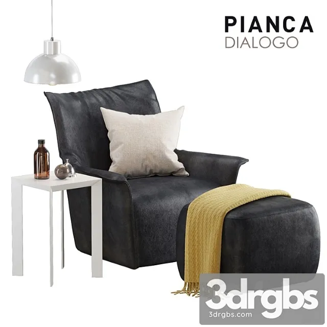 Pianca Dialogo Armchair 3D Model Free