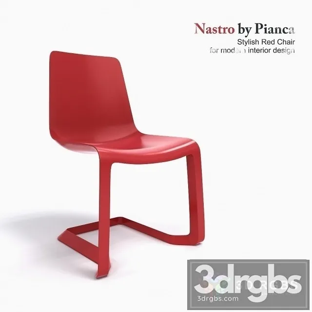 Pianca Nastro Red Chair 3D Model Free