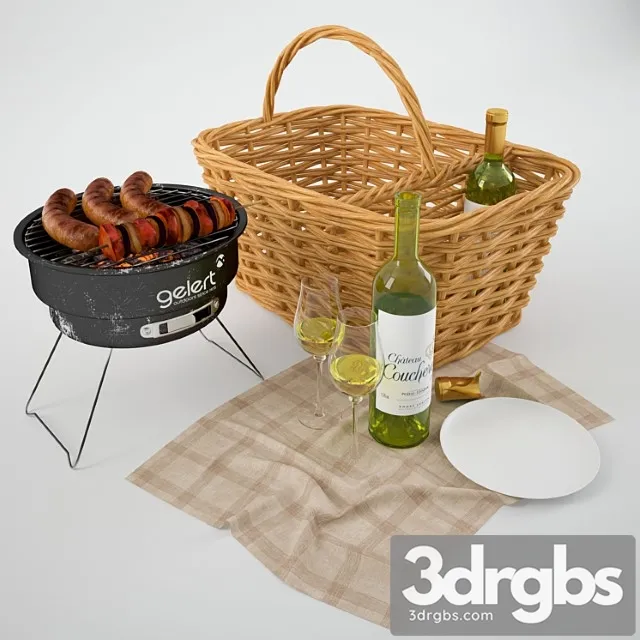 Picnic set 5 3D Model Free