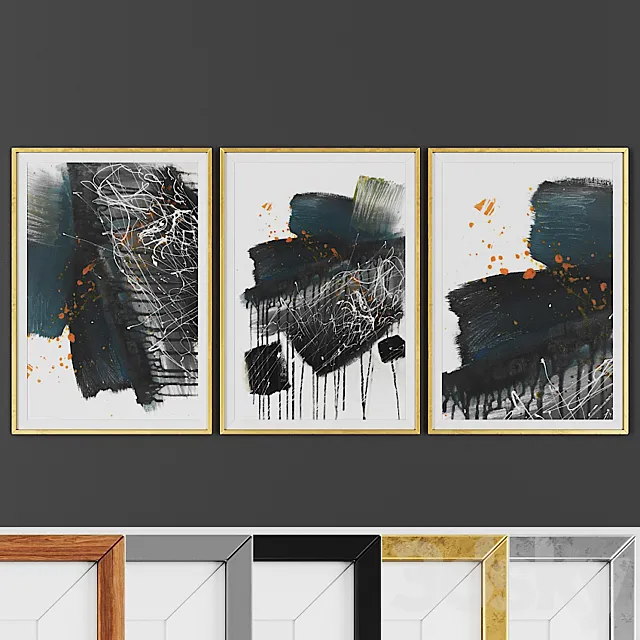 Picture frame set 00017-18 3D Model