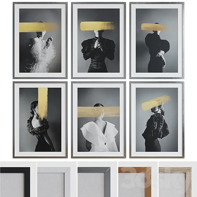 Picture Frame Set 256 3D Model