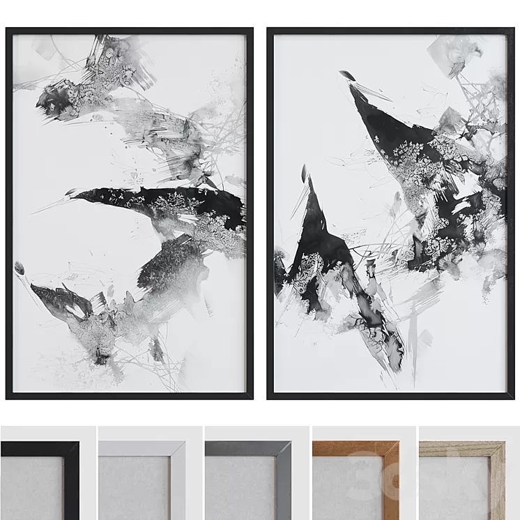 Picture Frame Set 286 3D Model Free