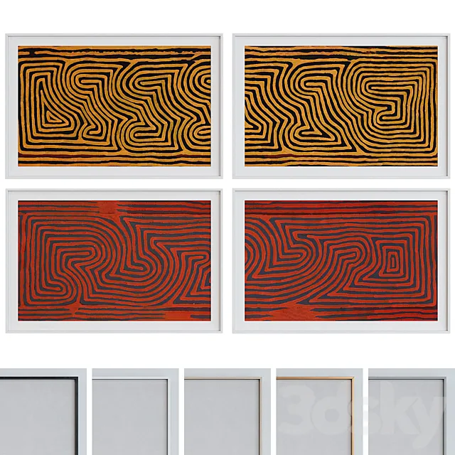 Picture Frame Set 444 3D Model