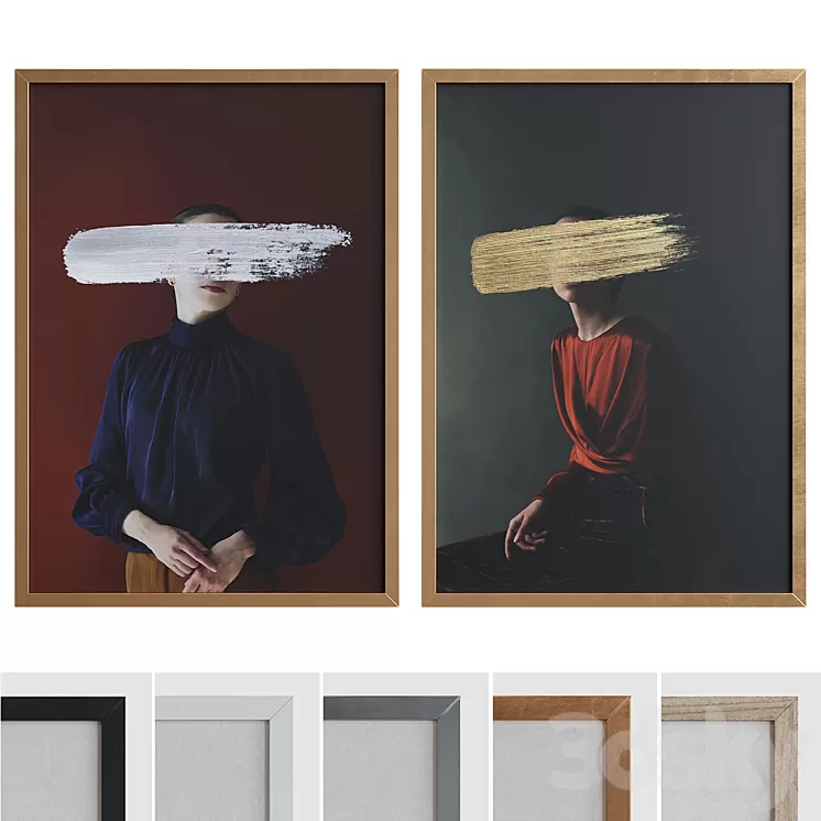 Picture Frame Set 455 3D Model Free