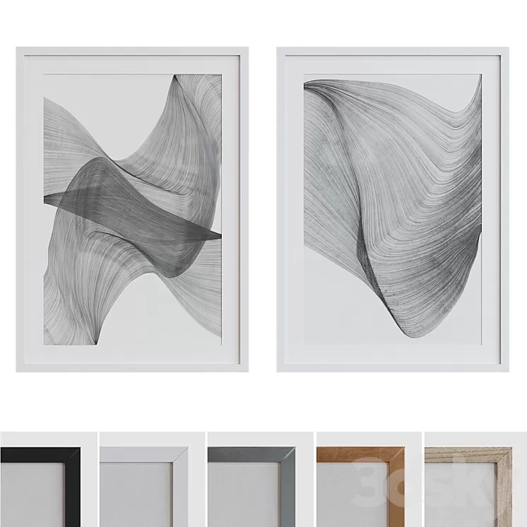 Picture Frame Set 50 3D Model Free