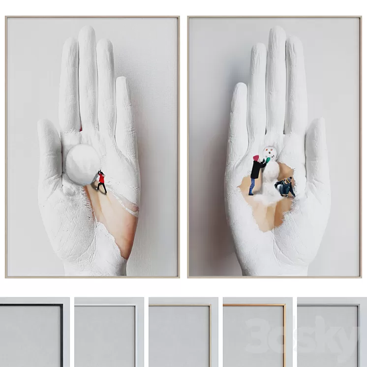 Picture Frame Set 594 3D Model Free