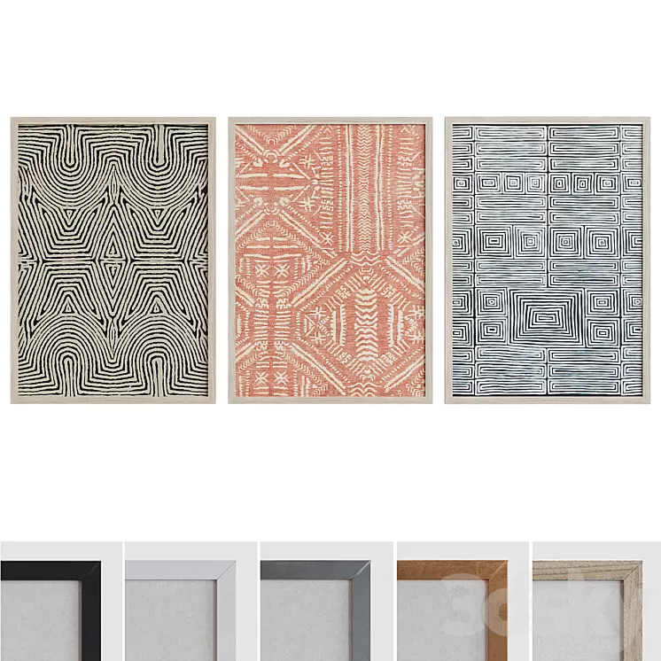 Picture Frame Set 977 3D Model Free