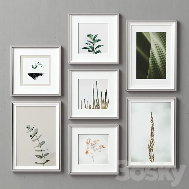 Picture Frames Set-100 3DModel