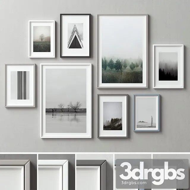 Picture frames set-121 3D Model Free