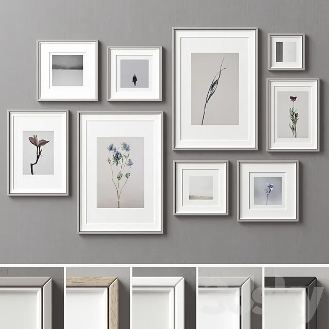 Picture Frames Set -208 3D Model