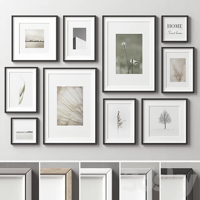Picture Frames Set -250 3DModel