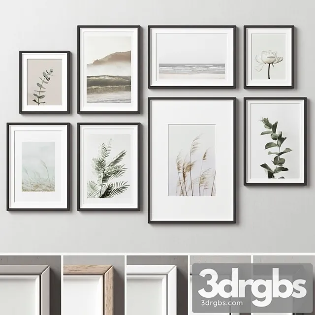 Picture Frames Set 251 3D Model Free