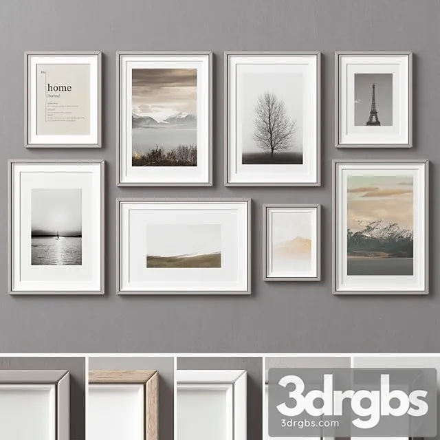 Picture Frames Set 272 3D Model Free