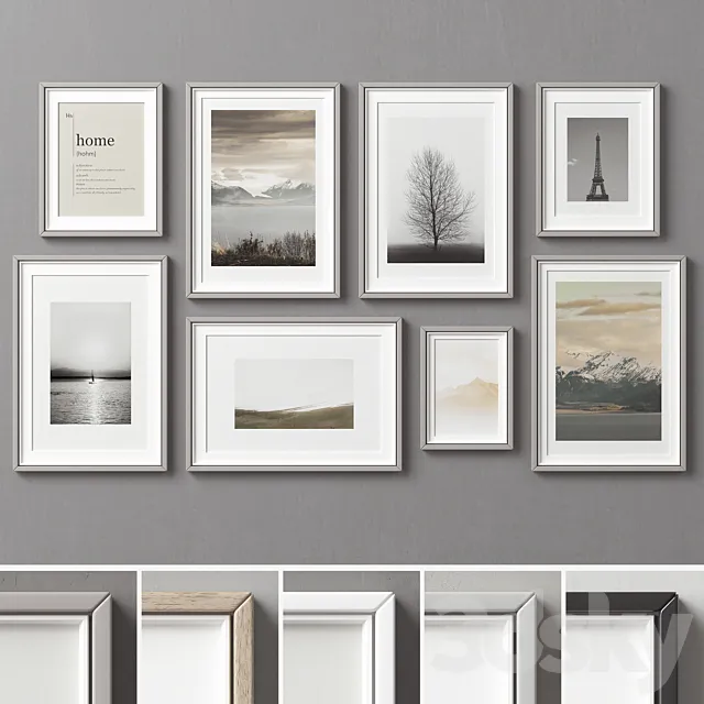 Picture Frames Set -272 3D Model