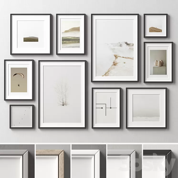 Picture Frames Set -295 3D Model