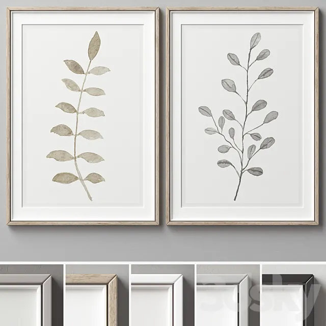 Picture Frames Set -298 3D Model