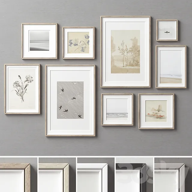 Picture Frames Set -449 3D Model