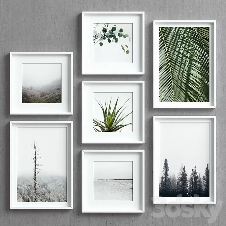 Picture Frames Set-48 3D Model