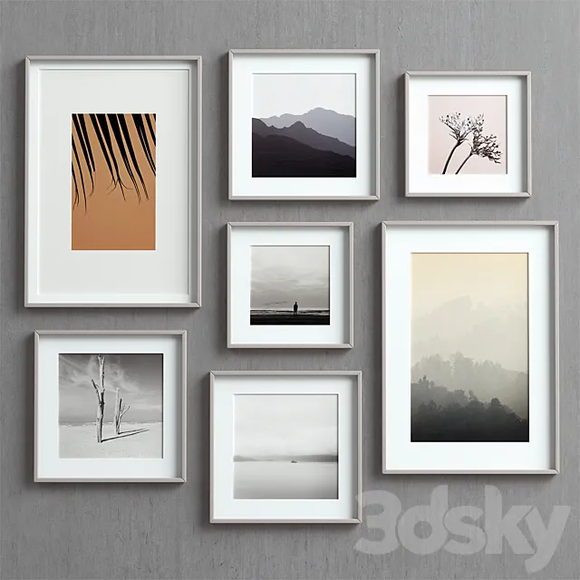 Picture Frames Set-69 3D Model