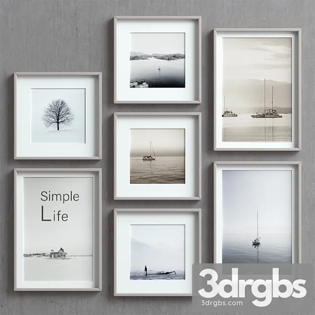 Picture frames set-71 3D Model Free