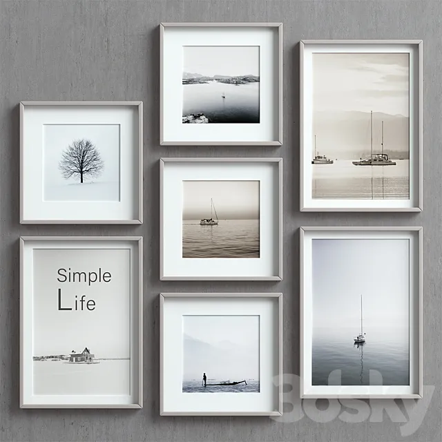 Picture Frames Set-71 3D Model