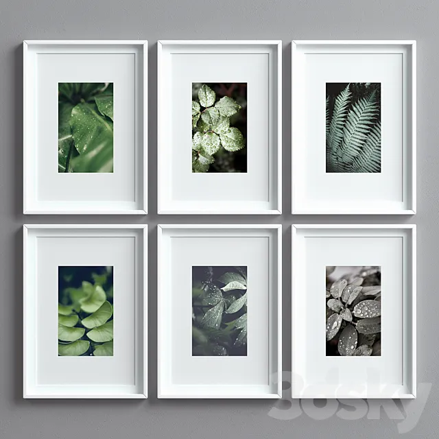 Picture Frames Set -8 3D Model
