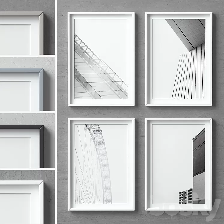 Picture Frames Set-89 3D Model