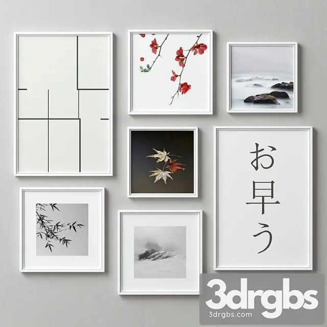 Picture frames set-93 3D Model Download