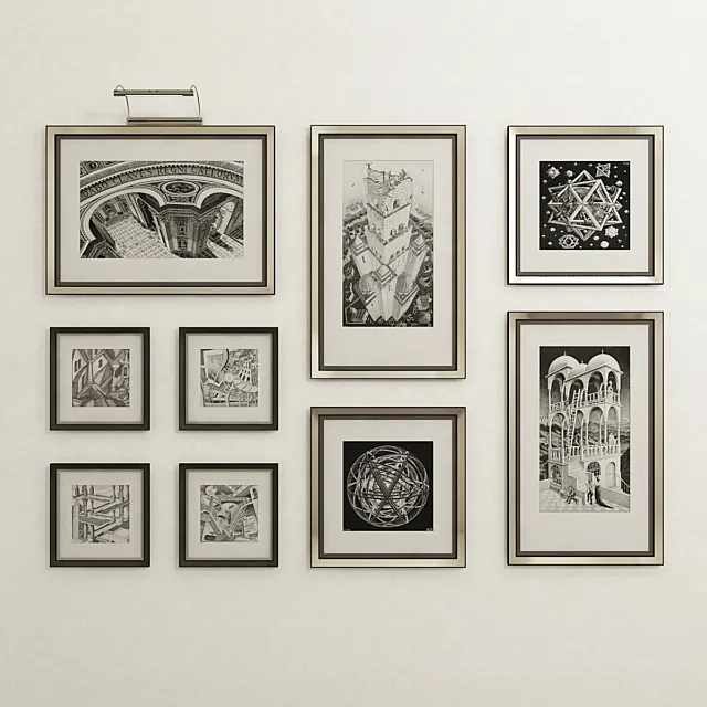 pictures of Maurits Cornelis Escher 3D Model