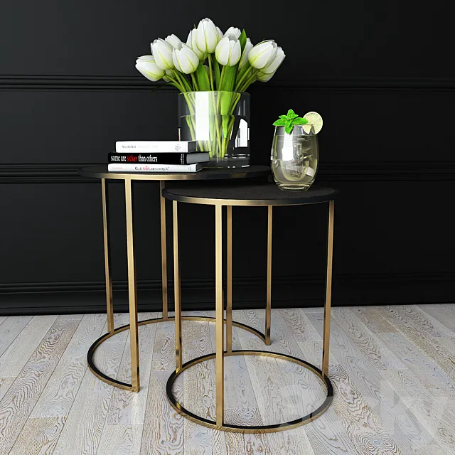 Pierce Shagreen Nesting Table 3D Model