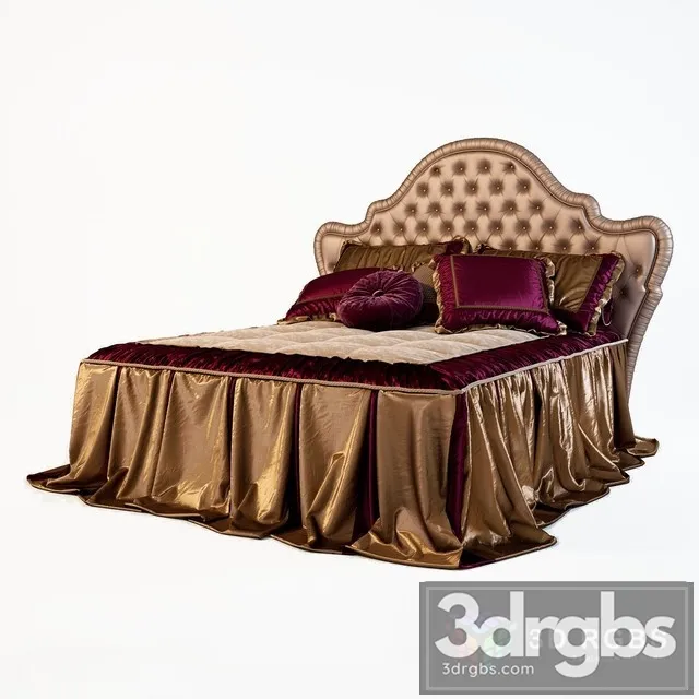 Piermaria Rubino Capitonee Bed 3D Model Free