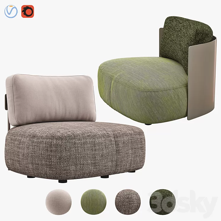 PIERRE Armchairs 3D Model Free