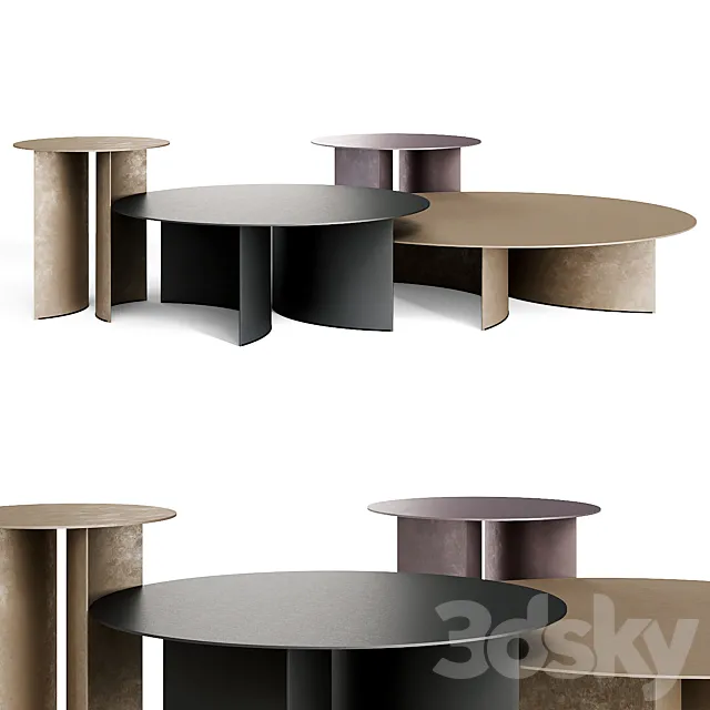 Pierre Coffee Tables By Flou 3D Model