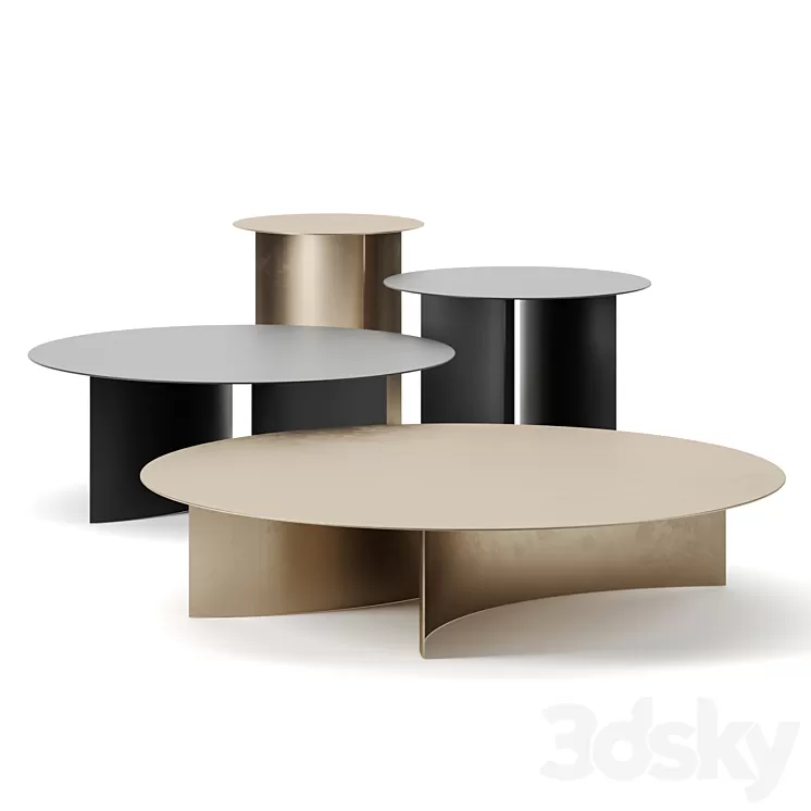 Pierre coffee tables by Flou 3D Model