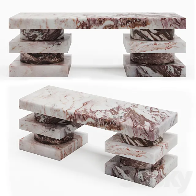 Pierre Gonalons - Montceaux Bench 3D Model