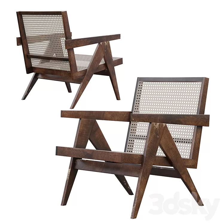 Pierre jeanneret easy armchair 3D Model Free